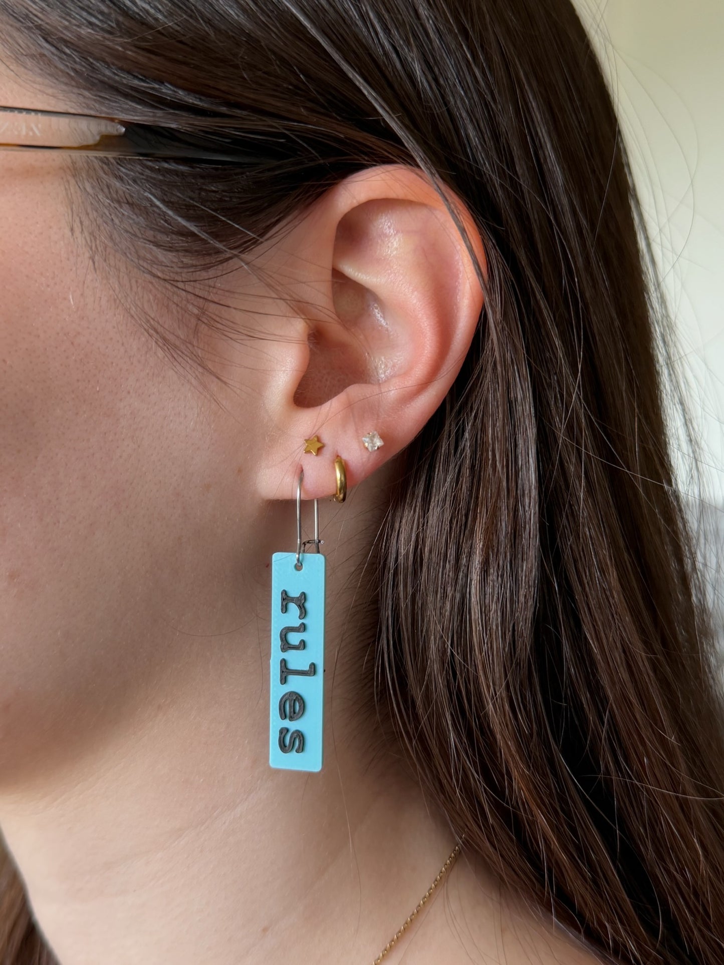 poemRENOVATION Word Block Earrings — "no rules" Set (FREE SHIPPING!)