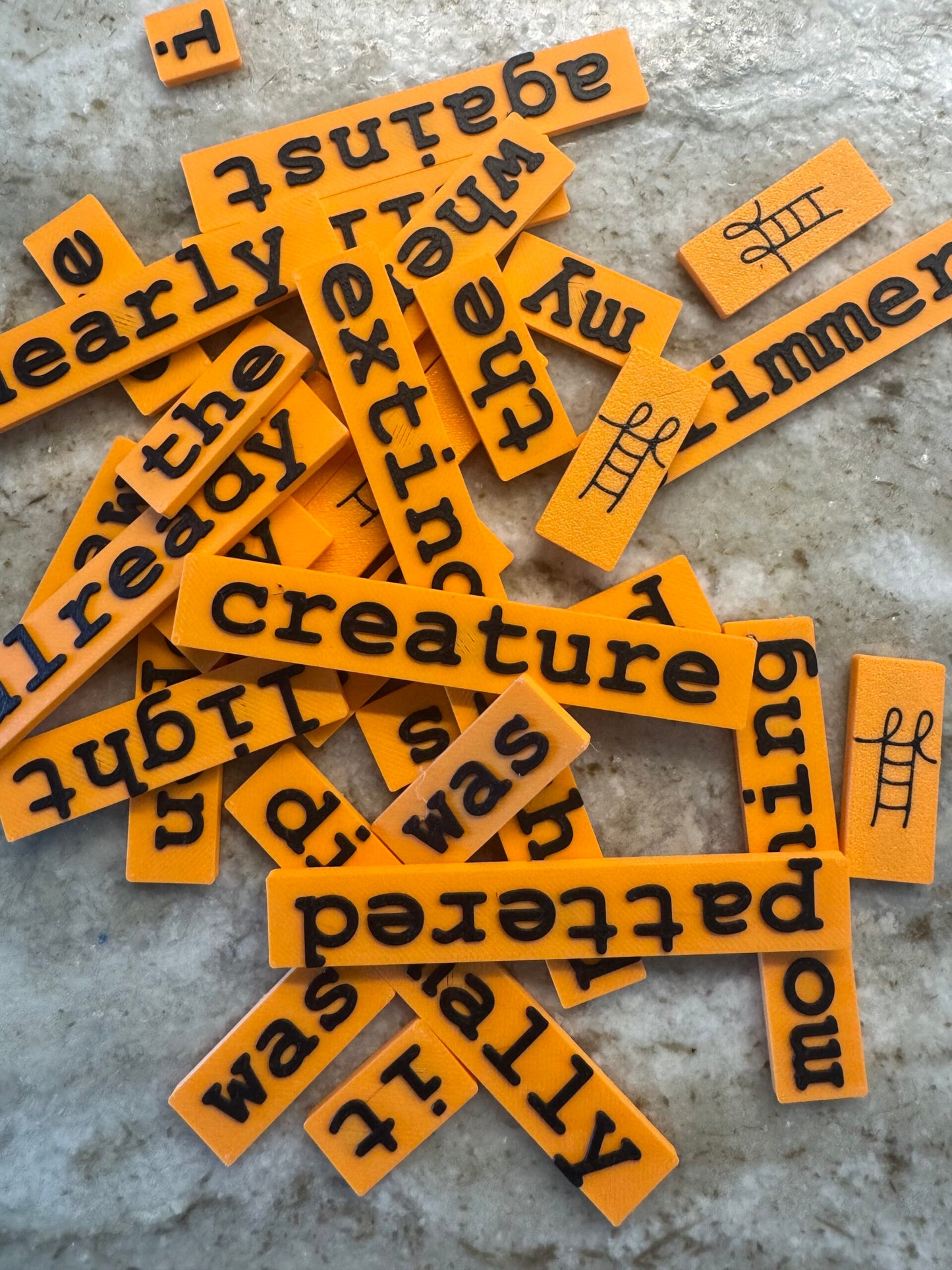 Spooky 1 Orange - It’s Alive! Spooky Orange & Black Word Block Set image 0