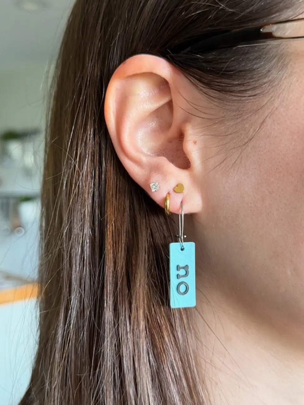 poemRENOVATION Word Block Earrings — "no rules" Set (FREE SHIPPING!)